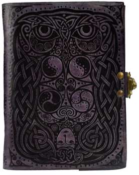 Owl leather w/ latch (image for) Owl leather w/ latch