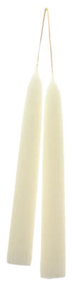 7" Antique White taper pair (image for) 7" Antique White taper pair
