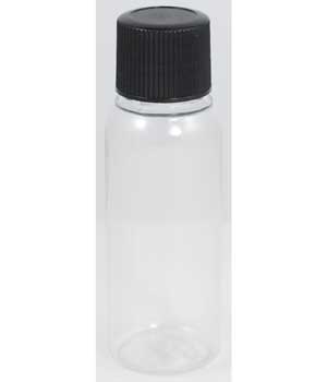 (image for) 1oz Clear Plastic Bottle Ribbed Cap
