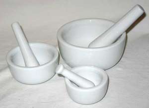 (image for) Mortar/Pestle Set of 3 White