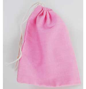 (image for) Pink Cotton Bag 3" x 4"