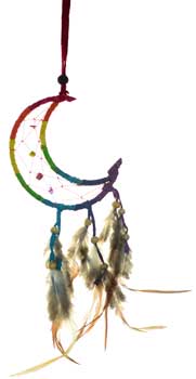 (image for) 3" Crescent Moon dream catcher