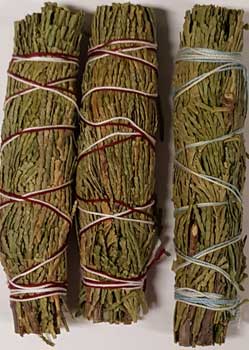 Cedar smudge 3-pk 4" (image for) Cedar smudge 3-pk 4"