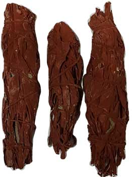 (image for) White Sage Dragon's Blood smudge 3-pk 4"