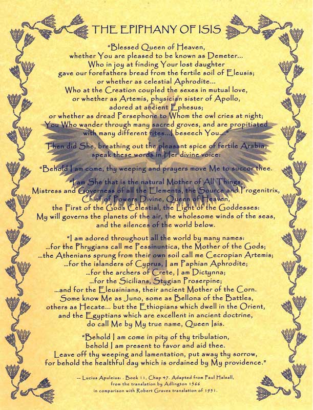 Epiphany of Isis poster (image for) Epiphany of Isis poster